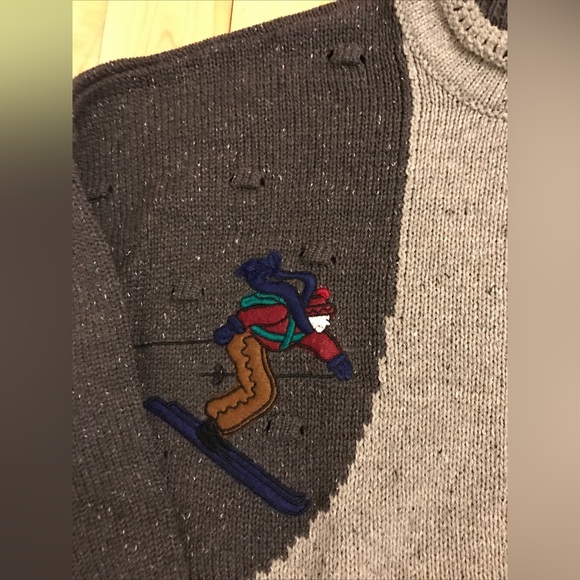 CARLO COLUCCI mens sweater Excellent condition! Sz XL US 50 wool blend embroider - Picture 6 of 11